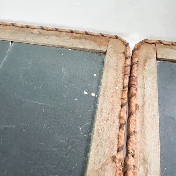 Antique Double Hinged 2 Sided Writing Slate with Wood Frame 1800's - Picture 6 of 12